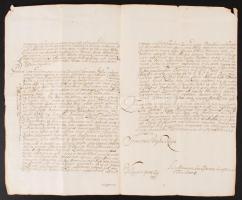 1767 Világos, Őfelségéhez (Mária Teréziához) és Királyi Kincstárhoz címzett latin nyelvű levél, mely...