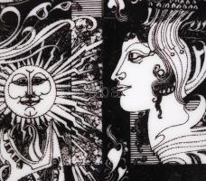 Szász Endre által tervezett Hollóházi porcelán hamutartó / Faces designed by Endre Szasz Hollohaza c...