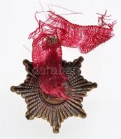 Azonosítatlan kitüntetés csillag alakú réz miniatűrje "IX" szalaggal T:2 
Star shaped copp...