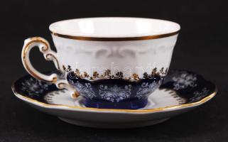 Zsolnay Pompadour mokkás csésze és csészealj, hibátlan, jelzett