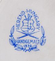 Herendi liba, kézzel festett, hibátlan, jelzett, m:10 cm, h:16 cm