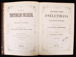 gróf Károlyi Sándor önéletirása és naplójegyzetei. Pulay Jánosnak a szathmári békességről irt munkája. I. rész. Pest, 1865. Heckenast Gusztáv. XXIV+390+(1)p. Félbőr kötésben