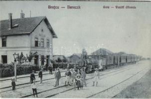 Bereck vasútállomás, kiadó Khell Bogdán utóda, fia László / railway station (fa)