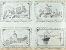 Régi képeslapalbum 248 férőhellyel / Old album for 248 postcards