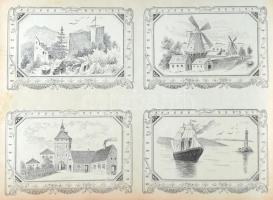 Régi képeslapalbum 248 férőhellyel / Old album for 248 postcards