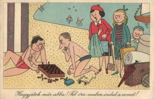 10 db MODERN főként használatlan motívumlap; humoros grafikai lap, szignózott (Réber, Tóth, Kasso) /...