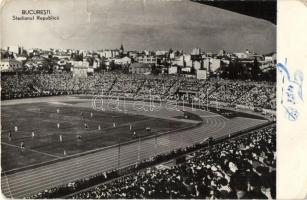 21 db MODERN magyar és külföldi városképes lap; stadionok (német, olasz és román) / 21 modern Hungar...