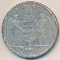 1930. 5P Ag "Horthy-jobbra" T:3 Adamo P8