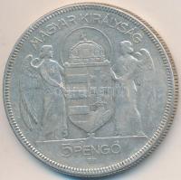 1930. 5P Ag "Horthy-jobbra" T:3 Adamo P8