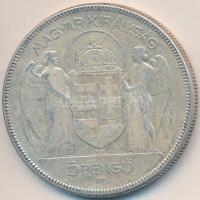 1930. 5P Ag "Horthy-jobbra" T:3 Adamo P8