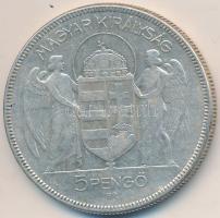 1930. 5P Ag "Horthy-jobbra" T:3 Adamo P8