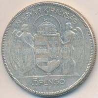 1930. 5P Ag "Horthy-jobbra" T:3 Adamo P8