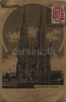 Warsaw, Warszawa; Kosciól sw Florjana / St. Florian's Cathedral, golden decoration (EK)