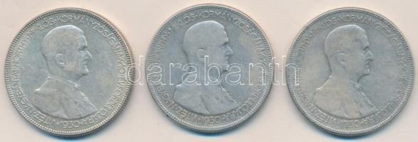1930. 5P Ag "Horthy-jobbra" (3x) T:3
Adamo P8