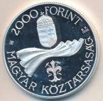 1996. 2000Ft Ag "50 éves a forint" T:PP Tanúsítvánnyal