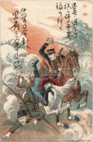 Japanese war, cavalry, horses, Japán katonák, lovak
