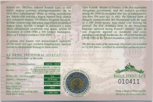 2002. 100Ft "Kossuth" elsőnapi veret sorszámozott díszlapon T:BU