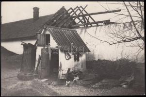 cca 1930-1940 Kerny István (1879-1963): Félegyházi tűzeset, pecséttel jelzett vintage fotó, 11x17 cm