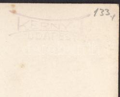 cca 1918/cca 1930 Kerny István (1879-1963): Tabáni búcsú, pecséttel jelzett vintage fotó, 11x8,5 cm