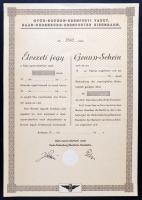 Budapest 1916. "Pesti Hazai Első Takarékpénztár-Egyesület" 4 1/2% Záloglevél 5000K-ról, ké...