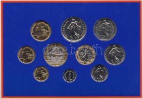 Franciaország 1995. 1c - 20Fr 10db-os forgalmi sor dísztokban, tanúsítvánnyal T:BU
France 1995. 1 Ce...