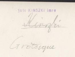 cca 1930-1935 Kinszki Imre (1901-1945): Groteszk, pecséttel jelzett, aláírt, feliratozott vintage fo...