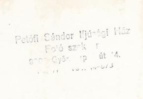 cca 1980 Koller Antal: Felülnézet, vintage fotóművészeti alkotás feliratozva, 20x18 cm