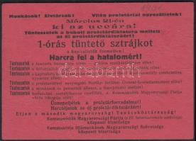 1931 "Harcra fel a hatalomért!", a Kommunisták Magyarországi Pártjának szórólapja