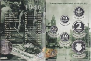 2006. "Mesterdarabok ezüstből 1946" 1946. 2f-5Ft Ag (6xklf) forgalmi sor utánverete eredeti díszcsomagolásban T:PP