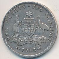 Ausztrália 1912. 1Fl Ag "V. György" T:2-  Australia 1912. 1 Florin Ag "George V" C:VF  Krause KM#27