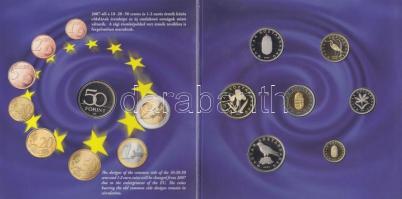 2007. 1Ft-100Ft 8klf db, szettben, benne 50Ft "50 éves a Római Szerződés" T:PP