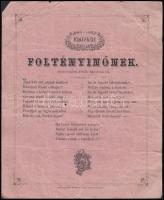 1865 Foltényi Vilmosné; Szabó Amália. (1830-1901) debreceni színésznőnek írt emlékvers