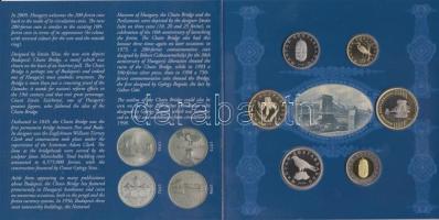 2009. 5Ft-200Ft "Lánchíd" 6klf darabból álló forgalmi érme sor dísztokban T:PP