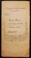 1900 Díszes k.u.k. hadnagyi kinevezés b. Fejérváry Géza honvédelmi miniszter aláírásával. Szakadásokkal / Decorative lutenant appointing warrant with the signature of the Minister of War