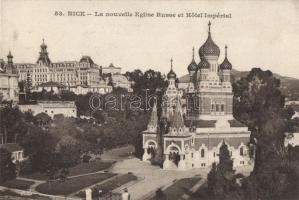 Nice, Nizza; Russian church and Imperial Hotel