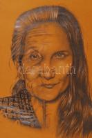 Németh Krisztina (1994-): Az idő. Vegyes technika, papír, jelzett, 65×45 cm