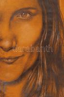 Németh Krisztina (1994-): Az idő. Vegyes technika, papír, jelzett, 65×45 cm