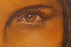 Németh Krisztina (1994-): Az idő. Vegyes technika, papír, jelzett, 65×45 cm