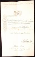 1900 Díszes k.u.k. hadapródi kinevezés b. Fejérváry Géza honvédelmi miniszter aláírásával. / Decorative appointing warrant with the signature of the Minister of War