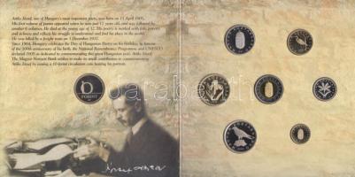 2005. 1Ft-100Ft 7klf db + 10Ft "József Attila" dísztokos szettben T:PP