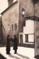 Németh Krisztina (1994-): Terefere. Szén, papír, jelzett, 69×50 cm