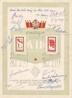 1959 MSZMP VII kongresszusa emléklap külföldi résztvevők aláírásával