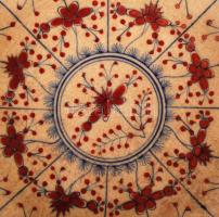 Zsolnay gyümölcsöstál, máz alatt festett, apró máz hibákkal, jelzett (TJM), formaszám:675, 22×23,5 c...