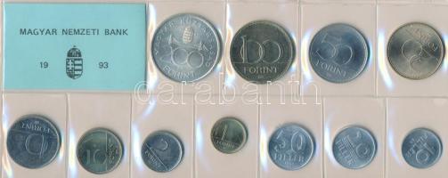 1993. 10f-200Ft 11db klf, forgalmi sor, közte 200ft Ag "MNB" T:1