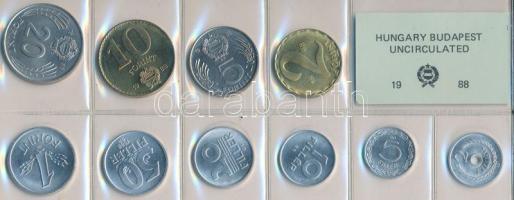 1988. 2f-20Ft 10db klf érmés forgalmi sor fóliatokban T:1