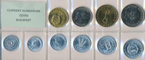 1987. 2f-20Ft 10db klf érmés forgalmi sor fóliatokban T:1