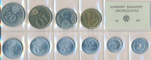 1984. 2f-20Ft 10db klf érmés forgalmi sor fóliatokban T:1