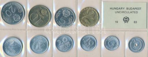 1983. 2f-20Ft 10db klf érmés forgalmi sor fóliatokban T:1