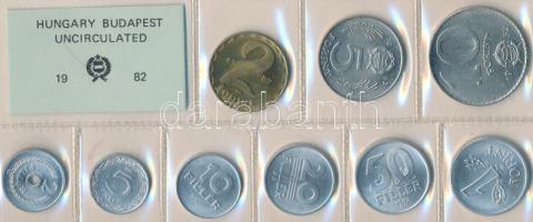 1982. 2f-10Ft 9db klf érmés forgalmi sor fóliatokban T:1