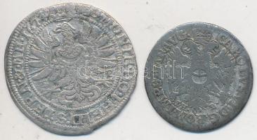 Német Államok / Hamburg 1727 IHL 2Sch Ag "Kastély" + Német Államok / Württemberg-Öls 1674....